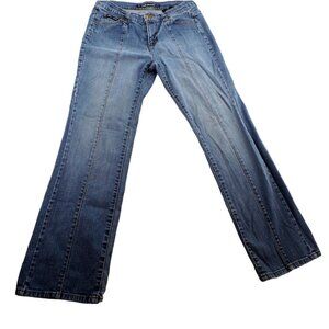 DKNY Y2K Seam Front Flare Leg Jeans Medium Wash Women's Mid Rise Size 8